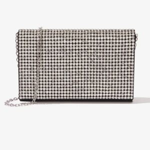 NWT Amber Sceats The Stella crystal black rhinestone bag